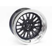 15″ Evo C134 4/100 Black Alloy Wheels